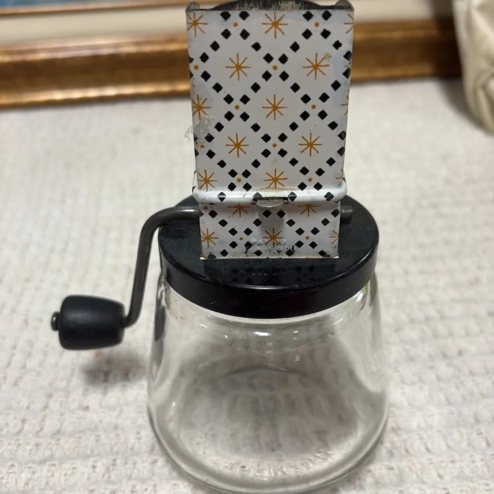 Vintage Androck Nutmeg Nut Grinder Atomic Age Print Made in USA
